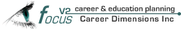 Logo: Focus v2 career & education planning - Career Dimensions Inc